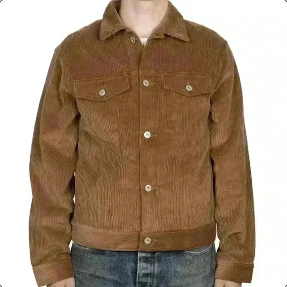 Naked & Famous Denim Other - Naked & Famous Seesucker Corduroy Brown Jacket - XS